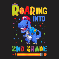 Roaring Into Second Grade Dinosaur Lover For Student Teacher T-shirt | Artistshot