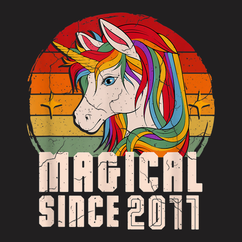 Magical Since 2011 Vintage Unicorn Birthday T-shirt | Artistshot