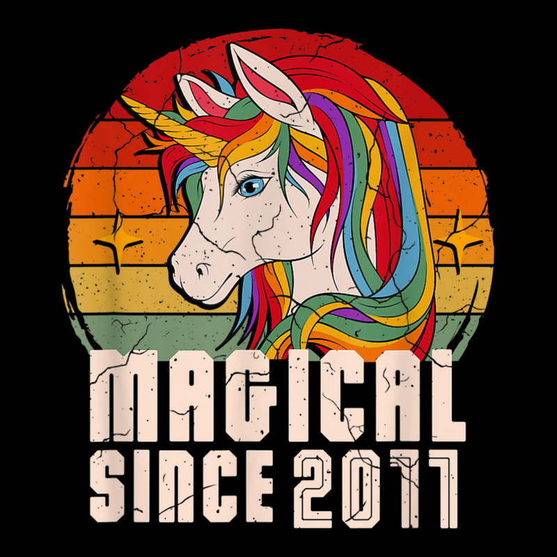 Magical Since 2011 Vintage Unicorn Birthday Pocket T-shirt | Artistshot