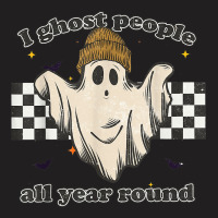 Retro I Ghost People All Year Around Halloween Spooky Vibes T-shirt | Artistshot