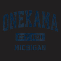 Onekama Michigan Mi Vintage Athletic Sports Design T-shirt | Artistshot