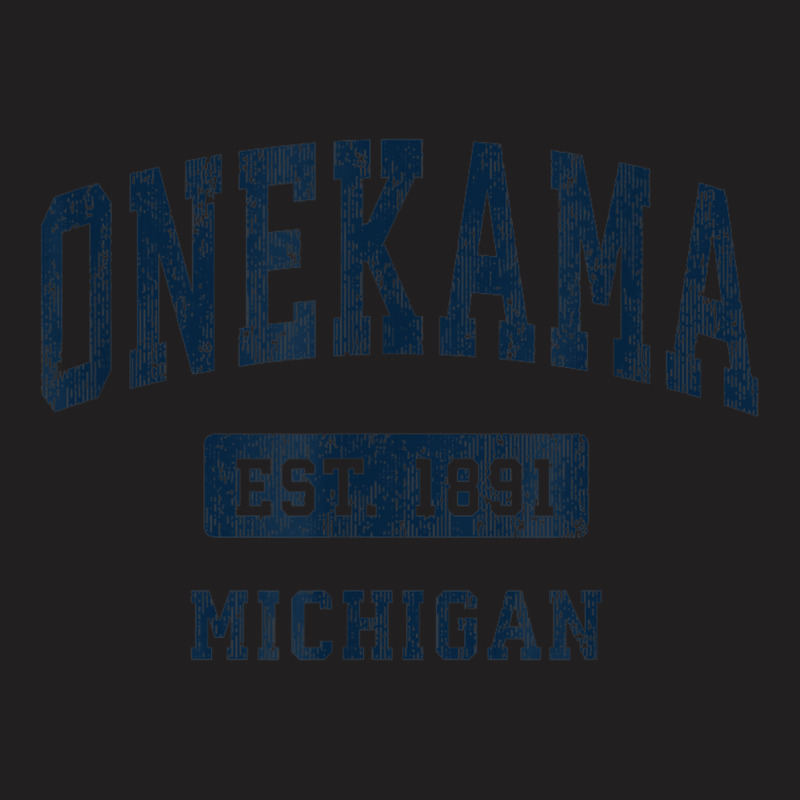 Onekama Michigan Mi Vintage Athletic Sports Design T-shirt | Artistshot