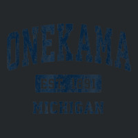 Onekama Michigan Mi Vintage Athletic Sports Design Crewneck Sweatshirt | Artistshot