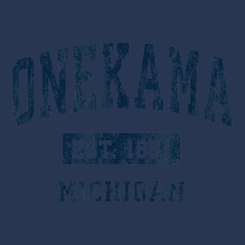 Onekama Michigan Mi Vintage Athletic Sports Design Men Denim Jacket | Artistshot