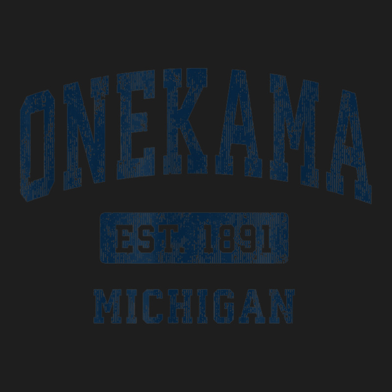 Onekama Michigan Mi Vintage Athletic Sports Design Classic T-shirt | Artistshot