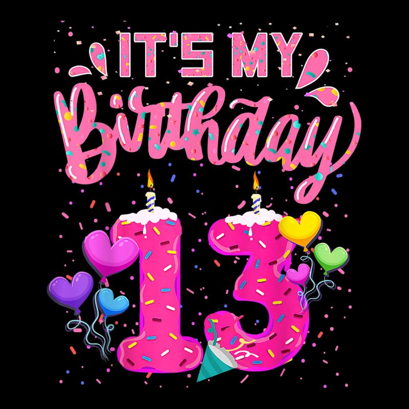 It's My 13th Birthday Doughnut Happy 13 Years Old Girl Kids Long Sleeve Shirts | Artistshot