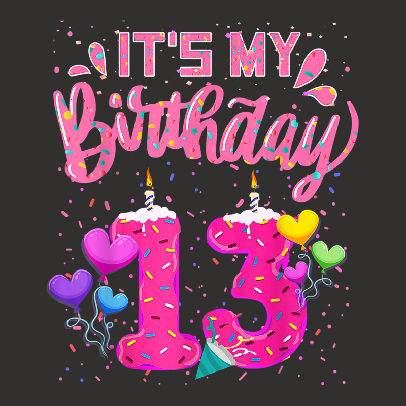 It's My 13th Birthday Doughnut Happy 13 Years Old Girl Kids Champion Hoodie | Artistshot