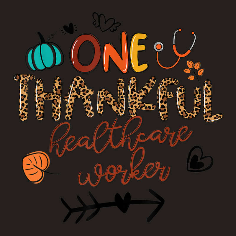 One Thankful Healthcare Worker Leopard Pumpkin Thanksgiving Tank Top | Artistshot