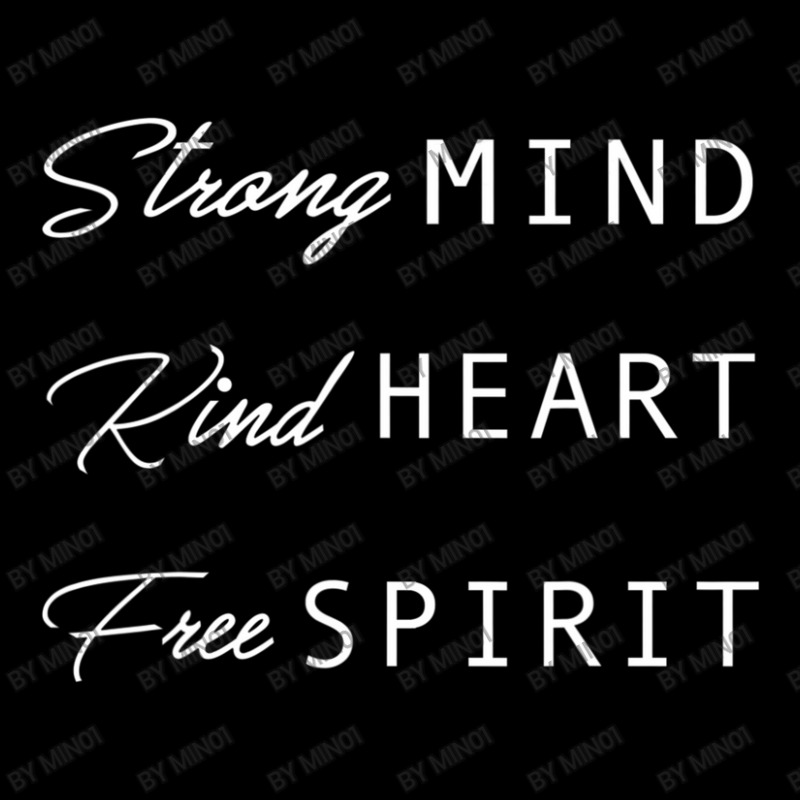 Strong Mind Kind Heart Free Spirt White Type Adjustable Cap by Min01 | Artistshot