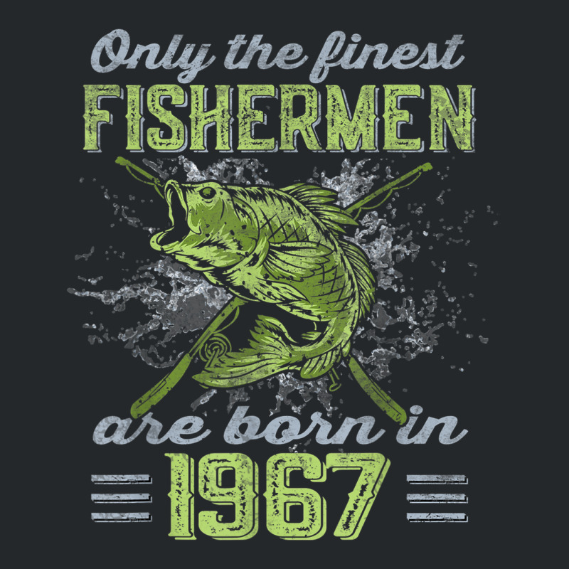 Finest Fishermen Born 1967 Largemouth Bass 55th Birthday Crewneck Sweatshirt | Artistshot