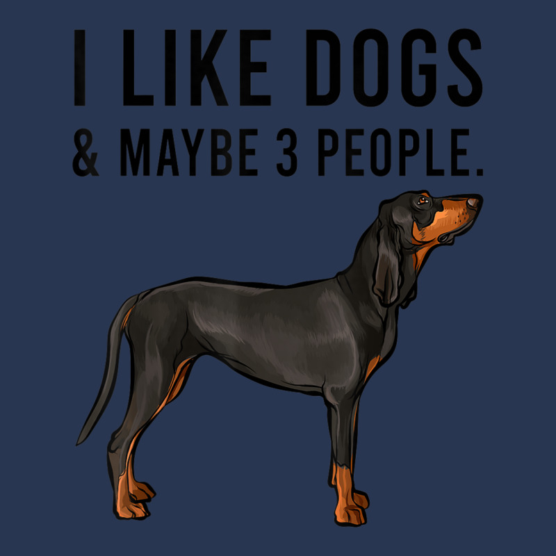 Funny I Like Black And Tan Coonhound Dogs And Maybe 3 People Ladies Denim Jacket by Complete | Artistshot