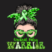 Women Messy Bun Cerebral Palsy Warrior Gifts T-shirt | Artistshot