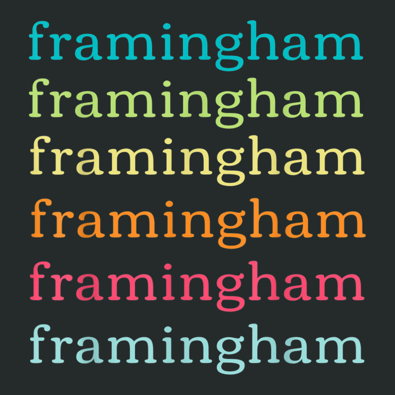 Framingham Massachusetts (ma) Cute And Colorful Text Women's Triblend Scoop T-shirt by Sombre | Artistshot