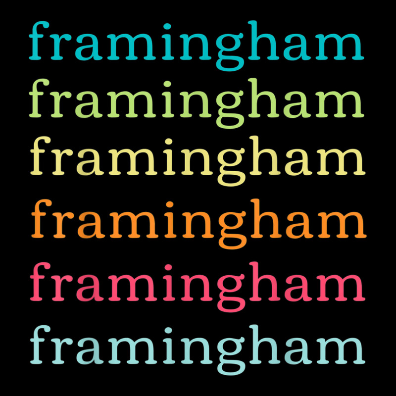 Framingham Massachusetts (ma) Cute And Colorful Text Cropped Hoodie by Sombre | Artistshot