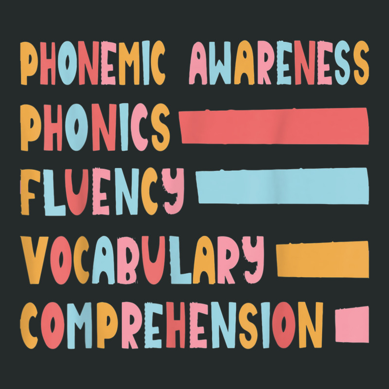 Phonemic Awareness Phonics Fluency Vocabulary Comprehension Women's Triblend Scoop T-shirt by Prismatic | Artistshot