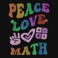 Peace Love Math Retro Stem Teacher Groovy School Baby Bibs | Artistshot