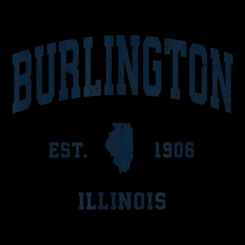 Burlington Illinois Il Vintage Athletic Navy Sports Design Baby Tee | Artistshot