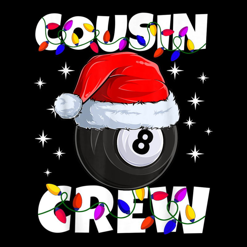 Billiard 8 Ball Play Pool Cousin Crew Christmas Lights V-neck Tee | Artistshot