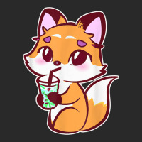 Anime Fox Drinking Bubble Tea Kawaii Printed Hat | Artistshot