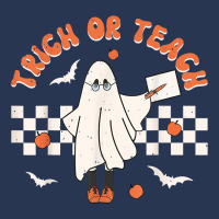 Halloween Trick Or Teach Ghost Teacher Spooky Season Men Denim Jacket | Artistshot