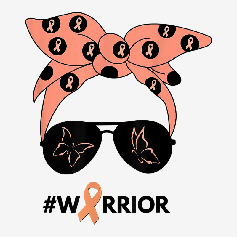 Peach Ribbon Uterine Endometrial Cancer Warrior Bandana Adjustable Cap by TeriAndrea | Artistshot