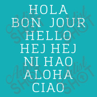 Hello 7 Languages Hola Bonjour Ni Hao Chinese French Italian Portrait Canvas Print | Artistshot