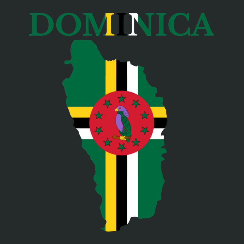 Dominica Flag Map Women's Triblend Scoop T-shirt by OrlandoChase | Artistshot