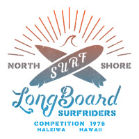 Retro North Shore Longboard Surf 1978 T Shirt V-neck Tee | Artistshot