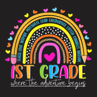 Leopard Rainbow First 1st Grade Where The Adventure Begins T-shirt | Artistshot