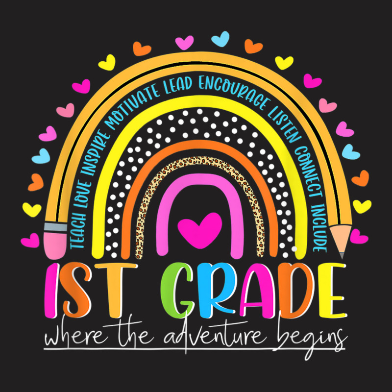 Leopard Rainbow First 1st Grade Where The Adventure Begins T-shirt | Artistshot