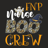 Fnp Nurse Boo Crew Spooky Halloween Boo Ghost Costume Ladies Fitted T-shirt | Artistshot