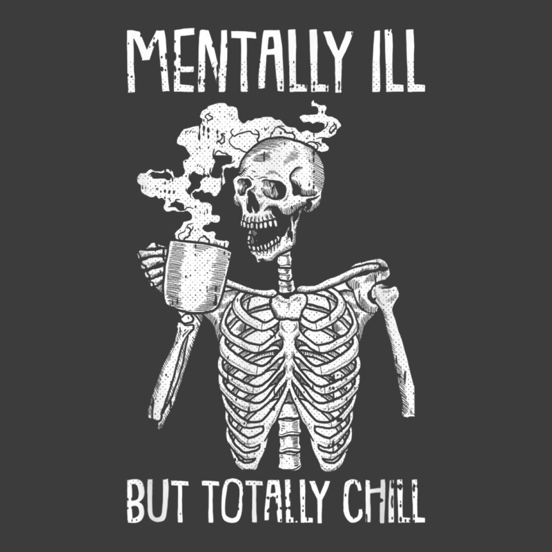 Mentally Ill But Totally Chill Halloween Costume Skeleton Men's Polo Shirt | Artistshot