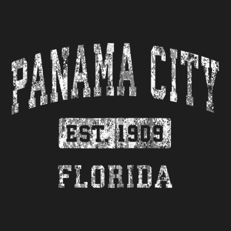 Panama City Florida Fl Vintage Established Sports Design Zip Hoodie Classic T-shirt by cm-arts | Artistshot