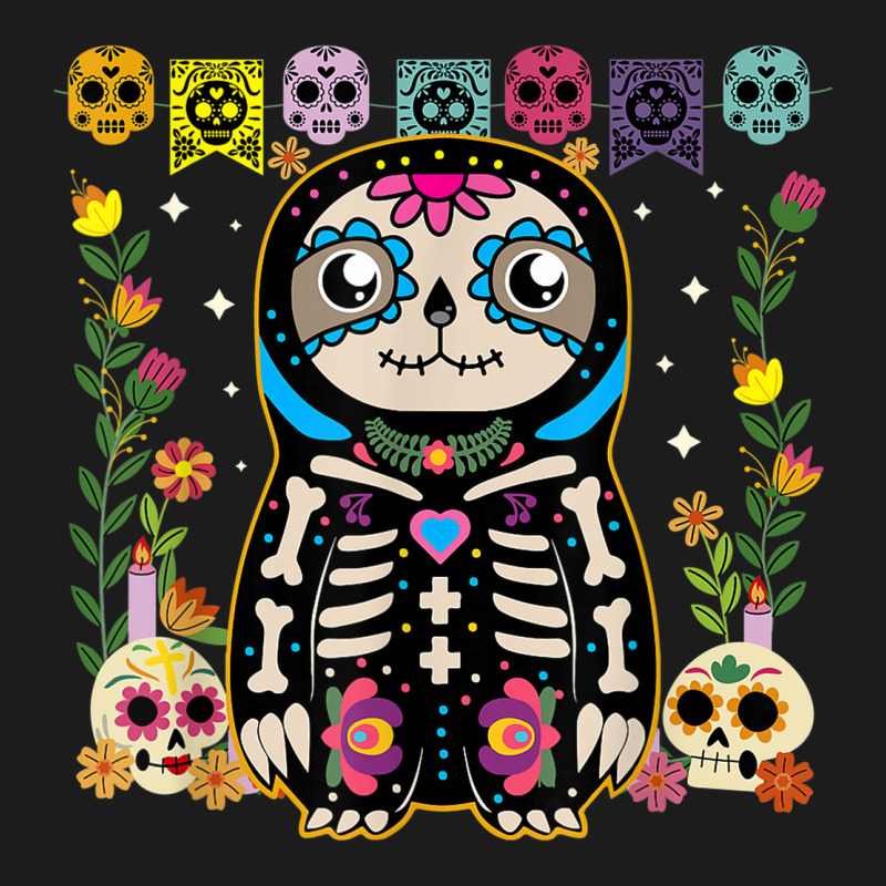 Mexican Calavera Sugar Skull Sloth Dia De Muertos Halloween Hoodie & Jogger set by August | Artistshot