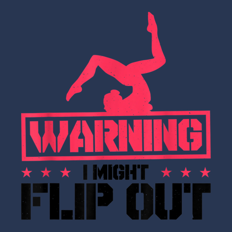 Gymnast And Cheerleader Design Warning I Might Flip Out T Shirt Men Denim Jacket | Artistshot