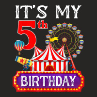 It's My 5th Birthday Ringmaster Circus Theme Carnival Bday Ladies Fitted T-shirt | Artistshot