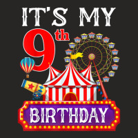 It's My 9th Birthday Ringmaster Circus Theme Carnival Bday Ladies Fitted T-shirt | Artistshot