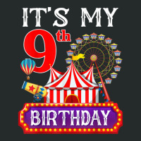 It's My 9th Birthday Ringmaster Circus Theme Carnival Bday Women's Triblend Scoop T-shirt | Artistshot