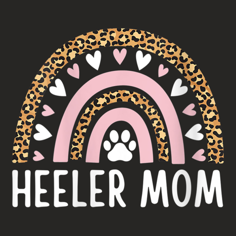 Womens Heeler Mom Australian Cattle Dog Rainbow Leopard Mothers Day V Ladies Fitted T-Shirt by cm-arts | Artistshot