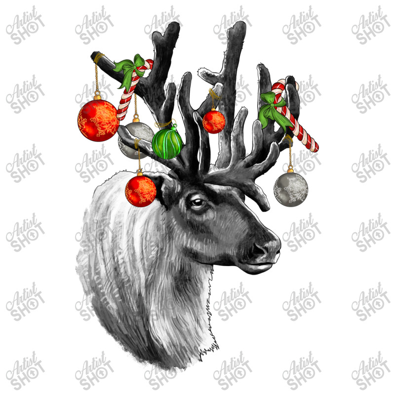 Reindeer With V-neck Tee | Artistshot