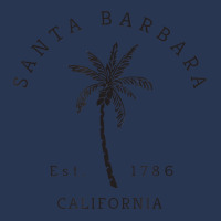 Retro Cool Santa Barbara California Palm Tree Novelty Men Denim Jacket | Artistshot