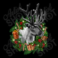 Reindeer With Christmas Wreath Lightweight Hoodie | Artistshot
