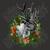 Reindeer With Christmas Wreath Champion Hoodie | Artistshot