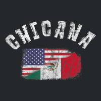 Chicana Mexican American Flag Mexico United States Latina Crewneck Sweatshirt | Artistshot