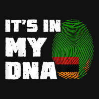 It's In My Dna Zambia Flag Fingerprint Men Women Portrait Canvas Print | Artistshot