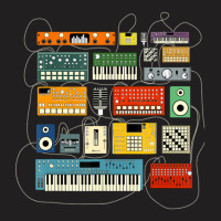 Synthesizer And Drum Machine For Electronic Musician T-shirt | Artistshot