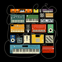 Synthesizer And Drum Machine For Electronic Musician V-neck Tee | Artistshot