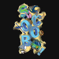 Scoob! Title Stacked Baby Bibs | Artistshot