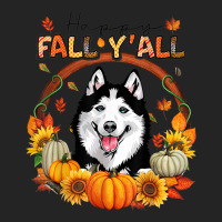 Happy Fall Y'all Siberian Husky Watercolor Pumpkin Autumn 3/4 Sleeve Shirt | Artistshot