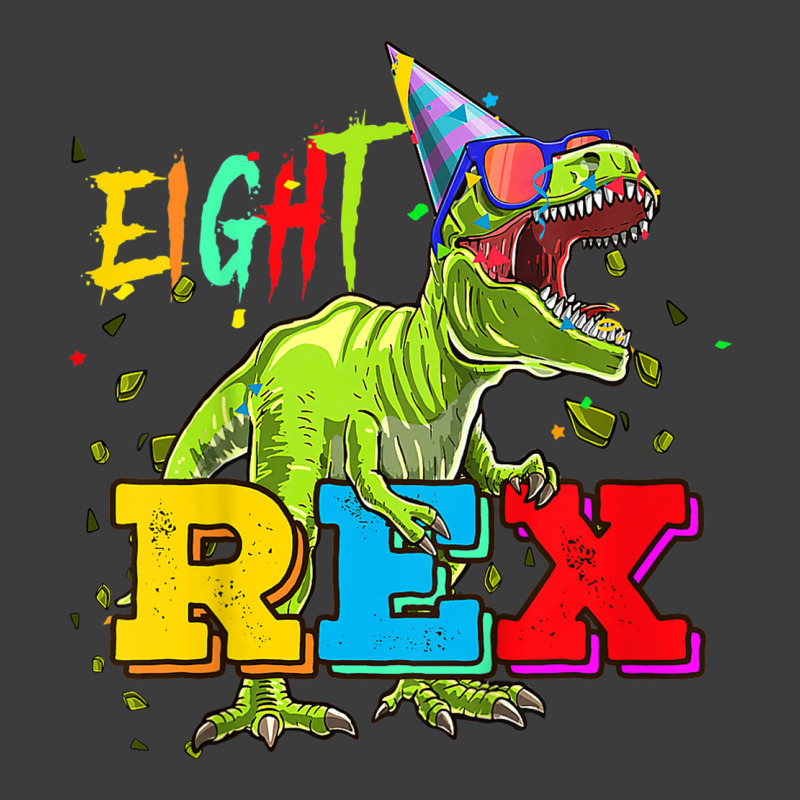 Kids Eight Rex 8th Birthday Gifts Eighth Dinosaur 8 Year Old Boy Men's Polo Shirt | Artistshot